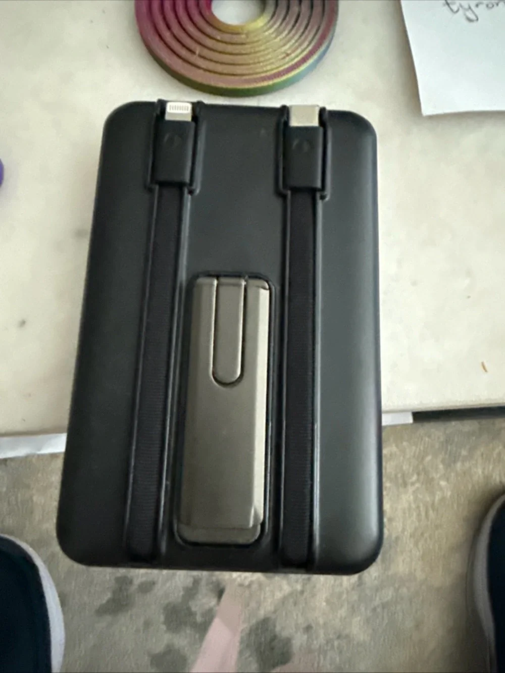 Black Portable phone charger